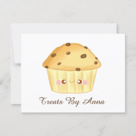 Niedliche Schokolade Chip Muffin Postkarte