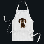 Niedliche Schokolade Dackel | Cartoon Dackel Hund Schürze<br><div class="desc">Niedliche Dackel Cartoon Dog</div>