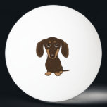 Niedliche Schokolade Dackel | Cartoon Dackel Hund Tischtennisball<br><div class="desc">Dackel Dog Lover Ping Pong Ball</div>