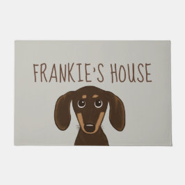 Niedliche Schokolade Dackel | Dackel Dog Custom Fußmatte
