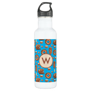 Niedliche Schokolade Eiscreme Donuts Monogramm Edelstahlflasche