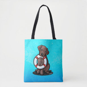 Niedliche Schokolade Labrador Rescue Hund Tasche