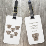 Niedliche Schokolade Labrador Retriever Dog Art Cu Gepäckanhänger<br><div class="desc">Schokolade Aquarellschokolade Labrador Retriever Hundekunst,  ändern Sie die Kontaktdaten auf der Rückseite.</div>