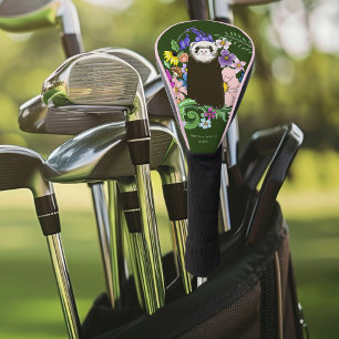 Niedliche Schokolade Sable Ferret Blumengrün Golf Headcover