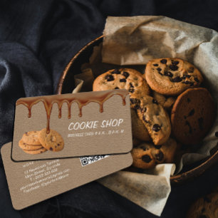 Niedliche Schokolade Tropfen Cookie Shop Visitenka Visitenkarte