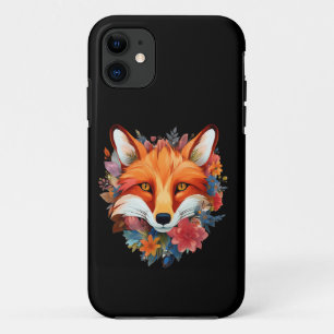 Niedliche schöne Wasserfarbenfox-Blume Case-Mate iPhone Hülle