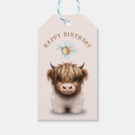Niedliche schottische Kuh Geschenkanhänger