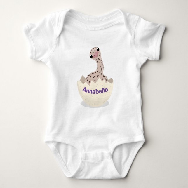 Niedliche Schraffur für Vogel-Strauß-Cartoon Baby Strampler (Vorderseite)