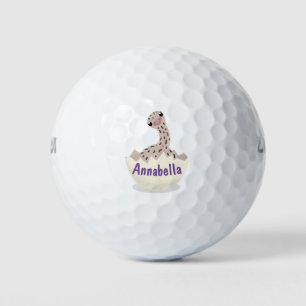 Niedliche Schraffur für Vogel-Strauß-Cartoon Golfball