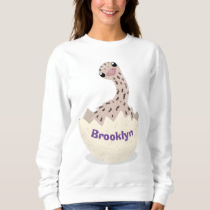 Niedliche Schraffur für Vogel-Strauß-Cartoon Sweatshirt