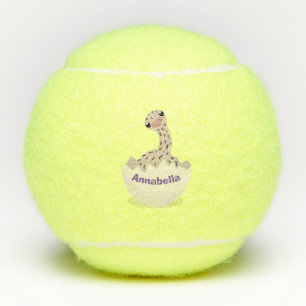 Niedliche Schraffur für Vogel-Strauß-Cartoon Tennisbälle