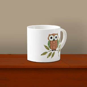 Niedliche Schrei-Euleespresso-Tasse Espressotasse