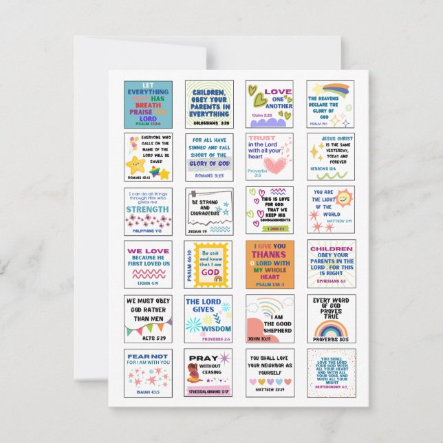 Niedliche Schrift Kinder Gedächtnisbibel (Vorderseite)