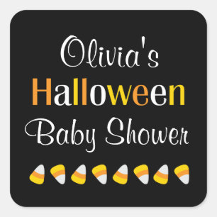 Niedliche Schuhputzkleber für Mais zu Halloween-Ba Quadratischer Aufkleber
