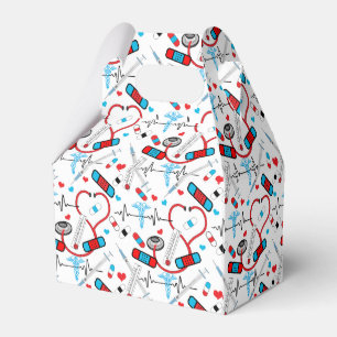 Niedliche Schulternadeln   Doctor EKG Pattern Geschenkschachtel