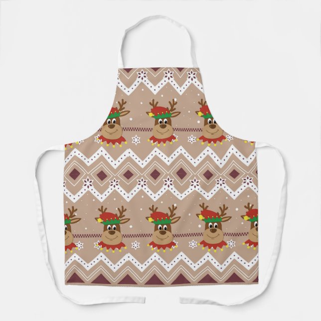Niedliche Schürze für die Weihnachtsreinigung (Vorderseite)