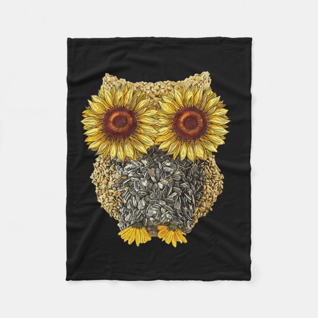 Niedliche Schüssel Sonnenblume Saatblume Hippie So Fleecedecke (Vorderseite)