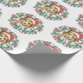 Niedliche Schutzhülle für das Weihnachtskranzpapie Geschenkpapier