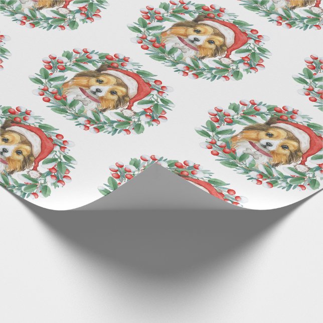 Niedliche Schutzhülle für das Weihnachtskranzpapie Geschenkpapier (Ecke)