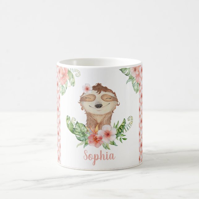 niedliche schwammartige, rosa Mädchen Kaffeetasse (Mittel)