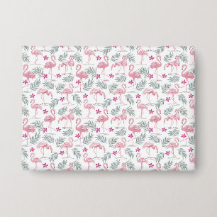 Niedliche Schwanenvögel Wiederholtes Muster Button