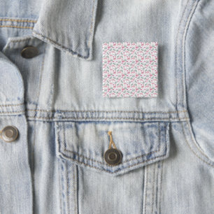 Niedliche Schwanenvögel Wiederholtes Muster Button