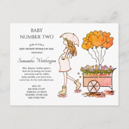 Niedliche schwangere Mama Baby Sprinkle Dusche per Einladungspostkarte
