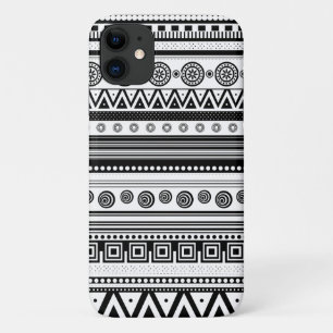 Niedliche, schwarz dekorierte Aztec-Textur Case-Mate iPhone Hülle