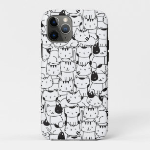 Niedliche Schwarz-Weiß-Katzen Case-Mate iPhone Hülle