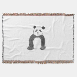 Niedliche Schwarz-Weiß-Panda-Skizze Decke