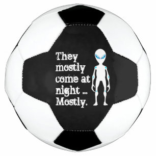 Niedliche Schwarz-weiße Alien Fußball