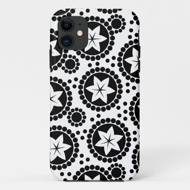 Niedliche Schwarz-weiße Blume iPhone 5 Fall Case-Mate iPhone Hülle (Rückseite)