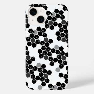Niedliche Schwarz-weiße Hex-Datenmuster Case-Mate iPhone 14 Hülle