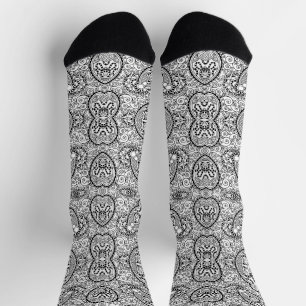 Niedliche Schwarz-weiße Muster Socken