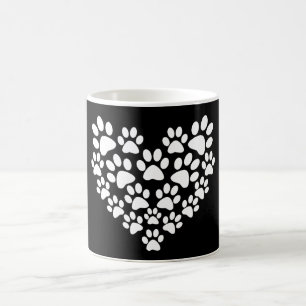 Niedliche Schwarz-weiße Paarbildung Kaffeetasse