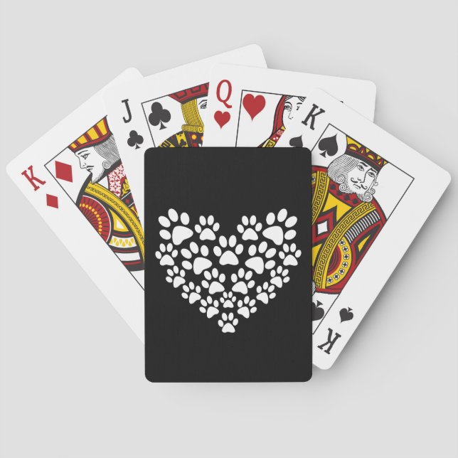 Niedliche Schwarz-weiße Paarbildung Spielkarten (Rückseite)