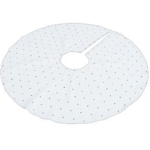 Niedliche Schwarz-weiße Polka-Dosen-Muster Weihnac Polyester Weihnachtsbaumdecke