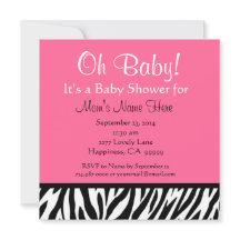 Niedliche Schwarz-weiße Rosa Zebra Print Baby Dusc