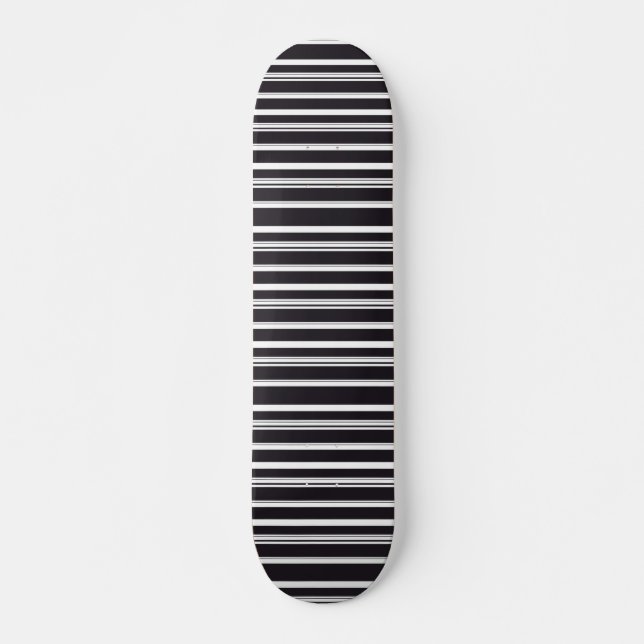 Niedliche Schwarz-weiße Streifen Skateboard (Vorne)