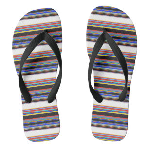 Niedliche schwarzblaue Streifen Flip Flops