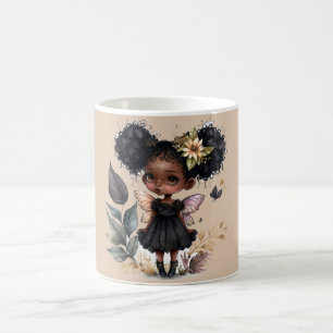 Niedliche schwarze Fee Kaffeetasse