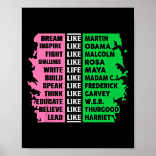 Niedliche Schwarze Geschichte Monat Aka Spaß T-Shi Poster