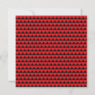 Niedliche schwarze Herzen Muster minimalistisch mo Karte