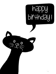 Schwarze Katzen Geburtstags Postkarten Zazzle Ch