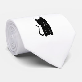 Niedliche Schwarze Katze Krawatte