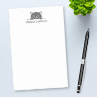 Niedliche Schwarze Katze Peeking über Individuelle