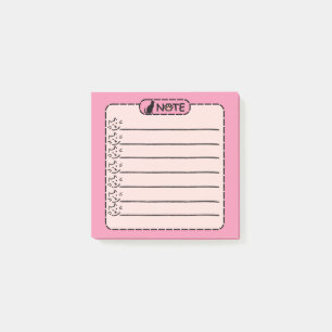 Niedliche schwarze Katze Personalisiert Post-it-Hi Post-it Klebezettel