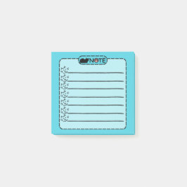 Niedliche schwarze Katze Personalisiert Post-it-Hi Post-it Klebezettel