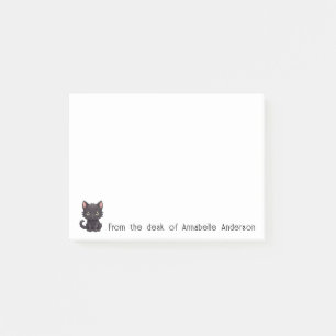 Niedliche Schwarze Katze - personalisierte Notizen