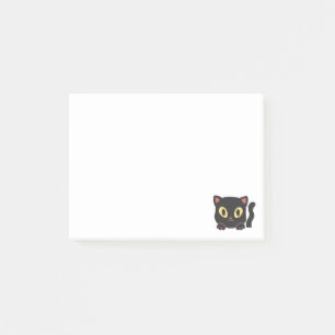 Niedliche Schwarze Katze Post-it Klebezettel
